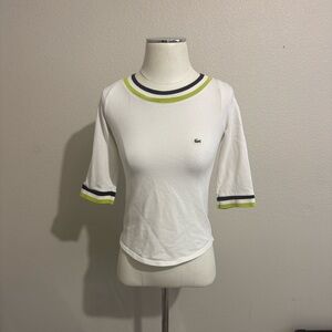 Lacoste Y2K Round Neck 1/2 Sleeves Top Tenis Activewear Preppy